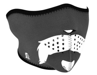 Face Mask - 1/2 Glow in the Dark Mo Scruffy Neoprene