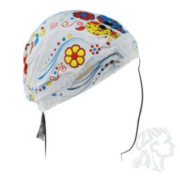 Sugar Skull White Do-Rag Flydanna