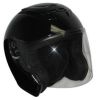 RKB - Black DOT Motorcycle Helmet Open Face with Flip Shield