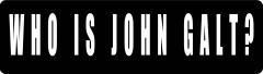 Who Is John Galt? Motorcycle Helmet Sticker (1 Dozen)