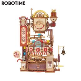 Robotime ROKR Marble Chocolate Factory 3D Wooden Puzzle Games Assembly Model Building Toys for Children Kids Adult Birthday Gift