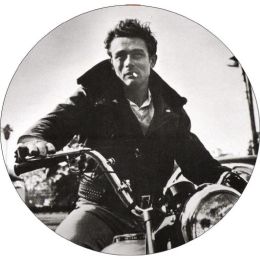 Set of 4 Coasters James Dean on His Motorcycle