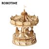 Robotime DIY Merry Go Round Toys 3D Wooden Puzzle Toy Assembly Model Wood Craft Kits Desk Decoration for Children Kids TG404