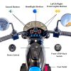 Kids Ride On Motorcycle Toy; 3-Wheel Chopper Motorbike with LED Colorful Headlights; Blue Riding on Electric Battery Powered Harley Motorcycle for Boy