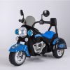 Kids Ride On Motorcycle Toy; 3-Wheel Chopper Motorbike with LED Colorful Headlights; Blue Riding on Electric Battery Powered Harley Motorcycle for Boy