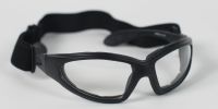 BIKER GLASSES - GXR Sunglass, Black Frame, Anti-fog Clear Lenses