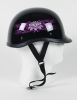 Purple Lotus Jockey Novelty Motorcycle Helmet