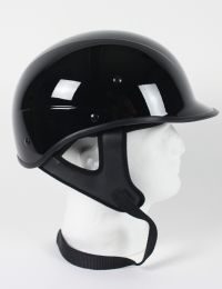 EXGB - DOT POLO GLOSS BLACK MOTORCYCLE HELMET