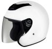 RKW - White DOT Motorcycle Helmet RK-4 Open Face with Flip Shield