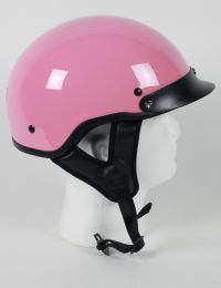 1VP - DOT PINK MOTORCYCLE HALF HELMET BEANIE HELMETS (size: medium)