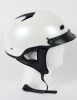 1VW - DOT PEARL WHITE MOTORCYCLE HALF HELMET BEANIE HELMETS