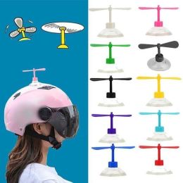 Motorcycle Bike Helmet Parts Helmet Sucker Headwear Decoration Accessories Suction Cup Propeller Childhood Fun Bamboo Dragonfly (Color: Blue)