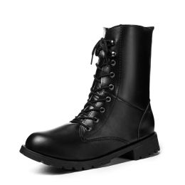 New Arrival Combat Military Boots Women's Motorcycle Gothic Punk Combat lovers Boots Female Shoes rtg56 (Color: Black, size: 7)