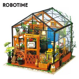 Robotime DIY Dollhouse DG104 Cathy's Flower House (Option: House)