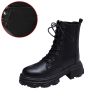 Winter Women Ankle Boots Leather Women Waterproof Female Platform Boots Fashion Chunky Heel Motorcycle Boots Chaussures Femme