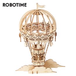 Robotime Hot Air Ballon Model 3D Wooden Puzzle Toys For Children Kids Girls Birthday Gift TG406 (Option: Ballon)