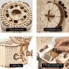 Robo time ROKR 3D Wooden Puzzle Storage Box Password Treasure Box Model Building Kit Toys for Children LK502