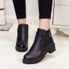 Autumn Boots Women Vintage Leather Ankle Short Casual Botas Non-SlipWestern Boots Cowboy Boots Motorcycle Pour Women 457