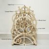 Robotime ROKR DIY 3D Wooden Puzzle Mechanical Gear Drive Pendulum Clock Assembly Model Building Kit Toys for Children LK501